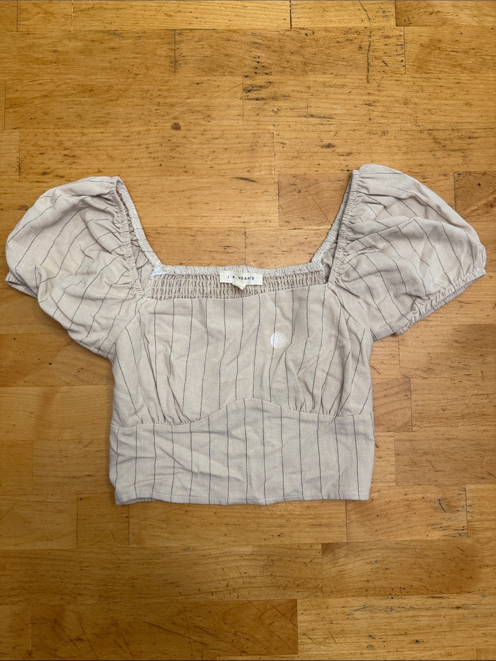 L.A. Hearts Light Puff-Sleeve Cropped Top PACSUN Size XS NWT